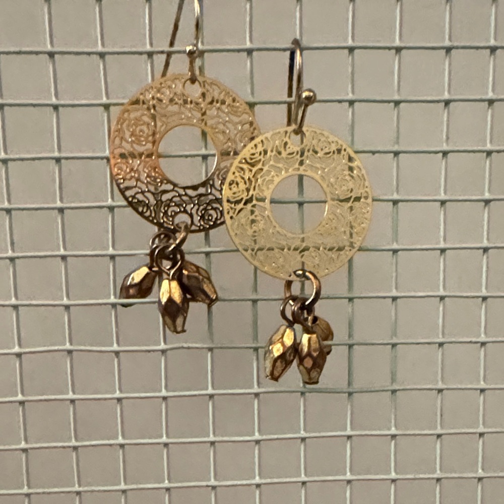 Elegant Gold Dangle Earrings
